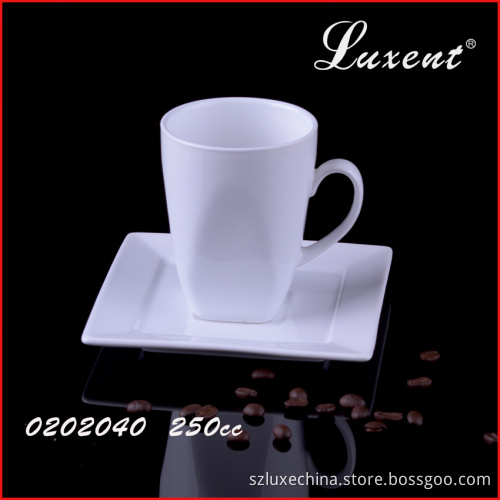wholesale factory price unique shape high tempreture coffee cup and saucer